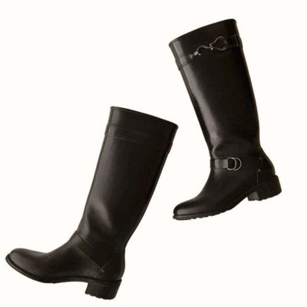 COLE HAAN Brown Leather Healed Riding Boots